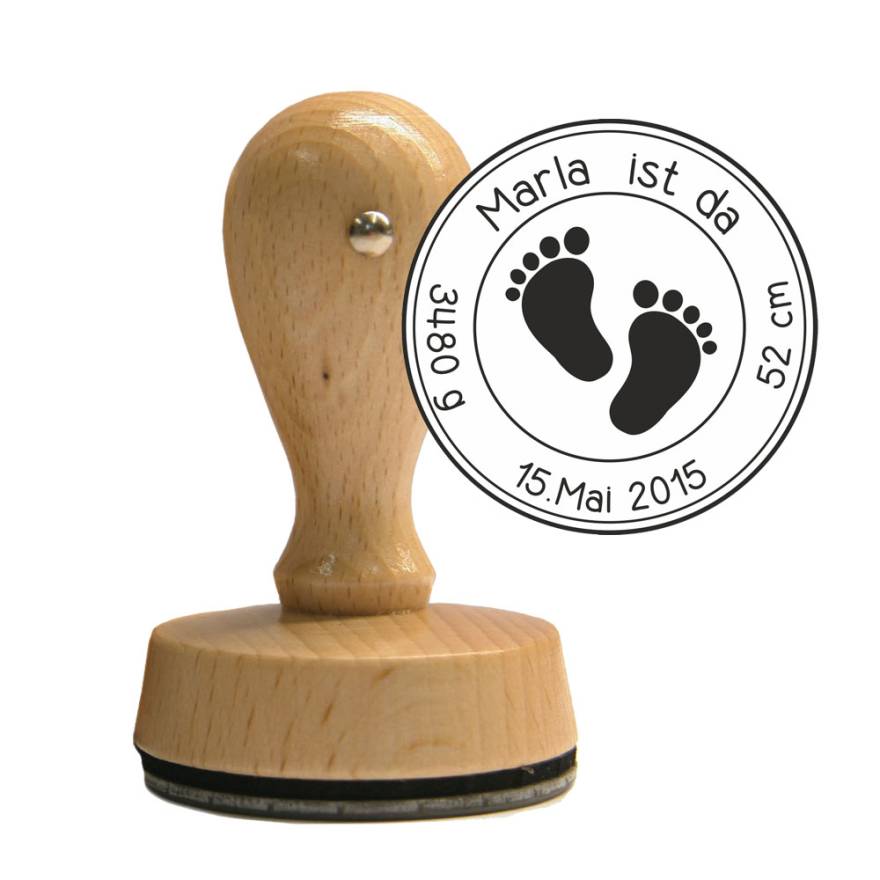 Timbro in legno Piedini