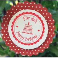 Timbro in legno Buon Compleanno