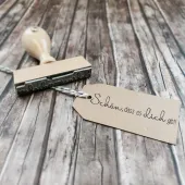 Tampon en bois "C'est beau que tu sois là"