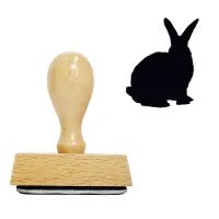 Osterhase aus Holzstempel