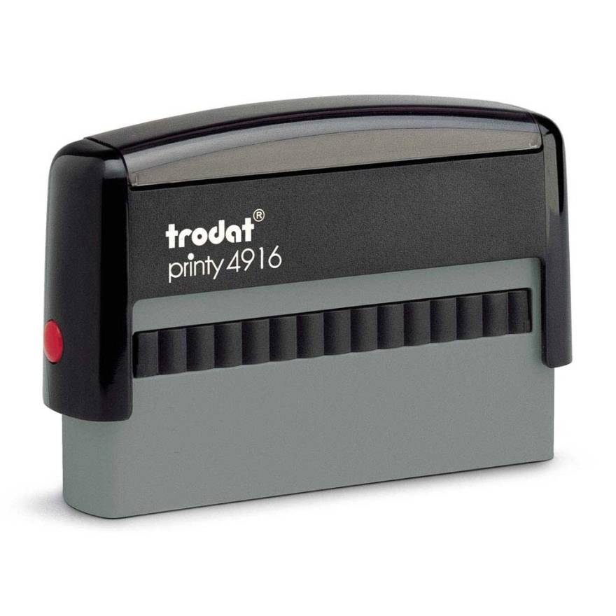 Trodat Printy 4916 in grau-schwarz - schwarz
