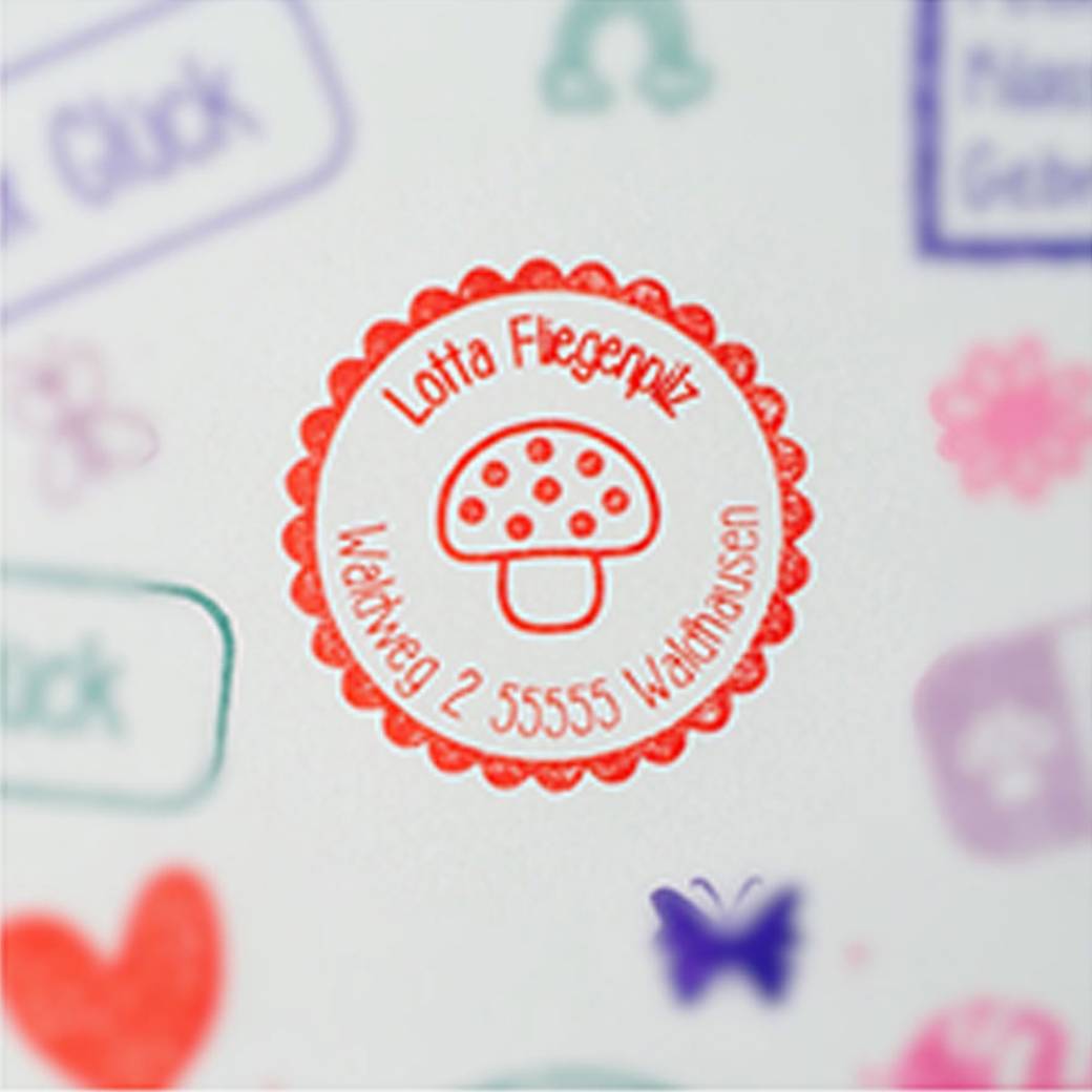 Tampon en bois "Amanite tue-mouches"