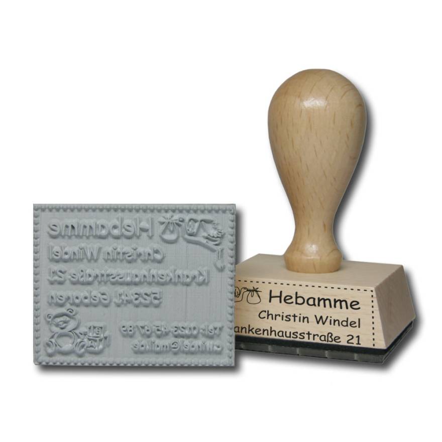 Timbro in legno 20x15 mm