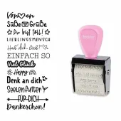 trodat® Creative Mini + Set di Cuscino - Messaggi Carini (Rosa Pastello)