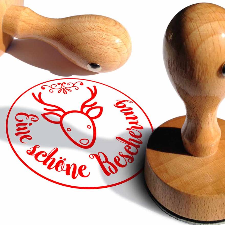 Weihnachtlicher Motivstempel - Eine wunderbare Bescherung.