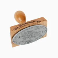 Timbro in legno 80x50 mm ovale