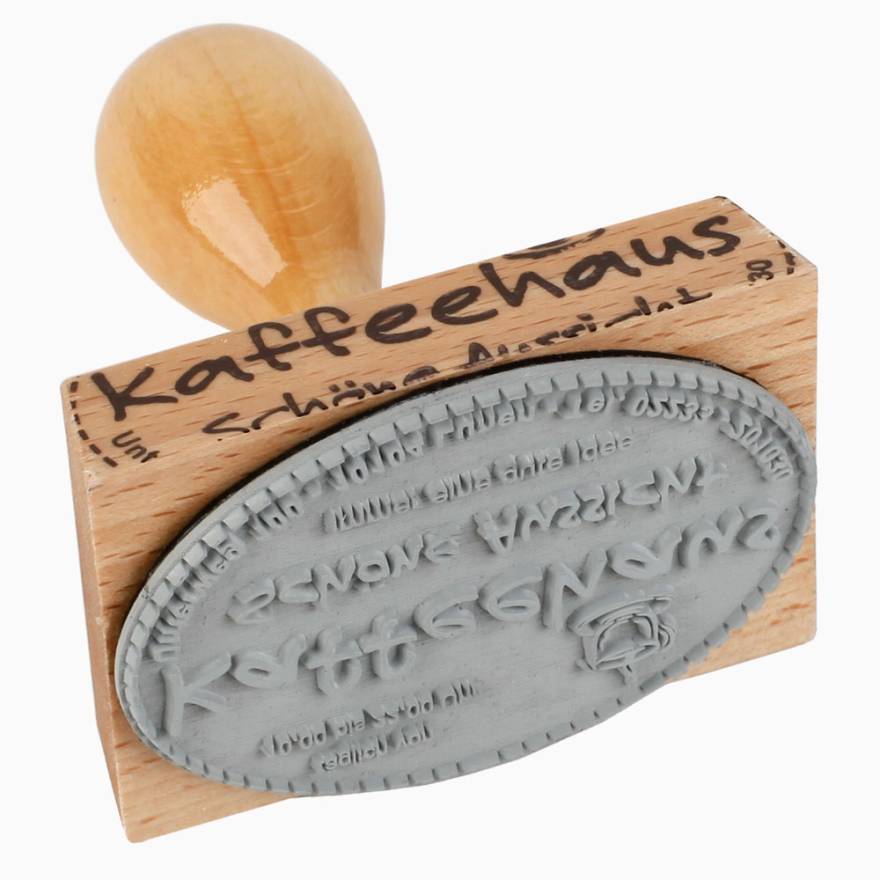 Tampon en bois 70x50 mm ovale