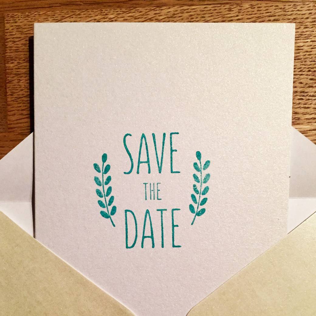 Tampon en bois Save the date3