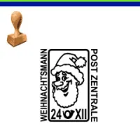 Weihnachtsstempel aus Holz, Größe 30x40mm.