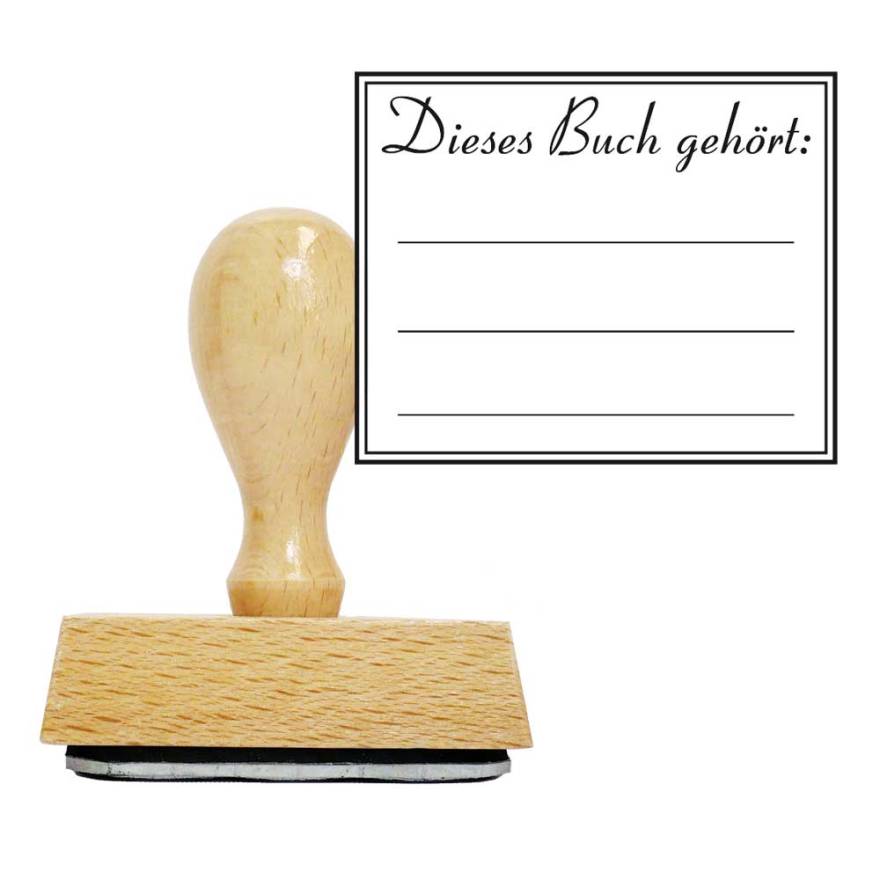 Tampon en bois Ce livre appartient Tampon en bois Ce livre appartient