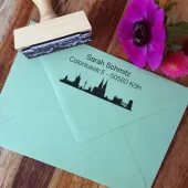 Holzstempel Skyline