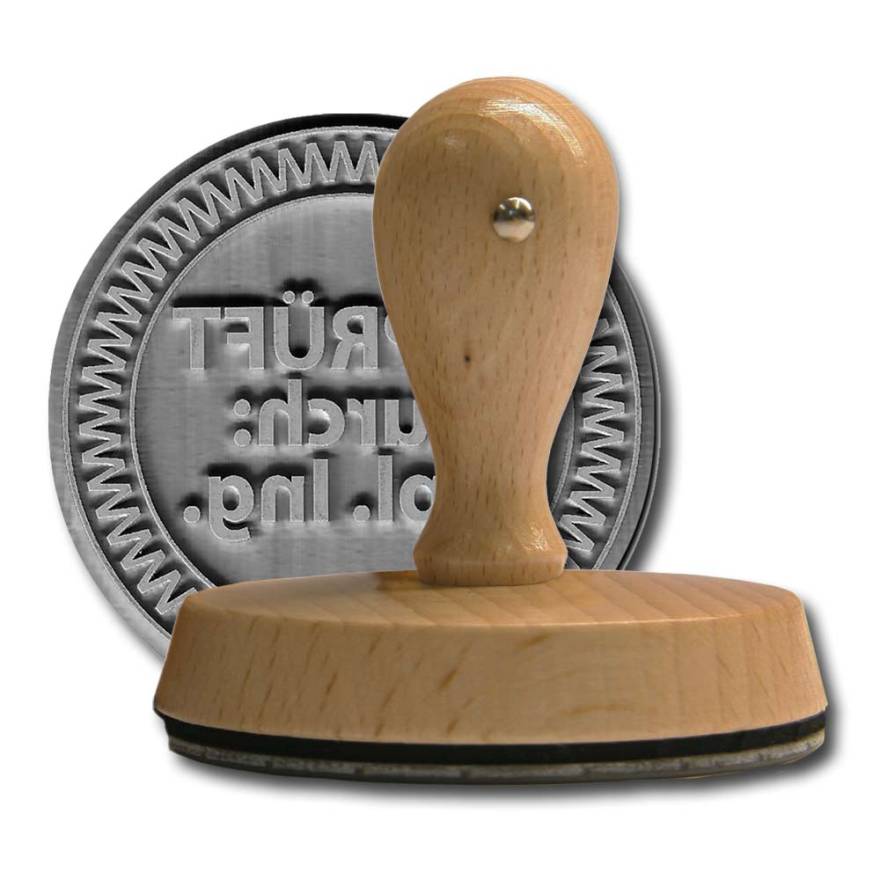 Timbro in legno rotondo d-90 mm