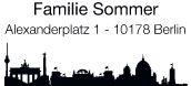 Vorschau auf Holzstempel mit Skyline-Motiv. Vorschau auf Holzstempel mit Skyline-Motiv.