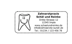 Colop-Taschenstempel und Abdruck