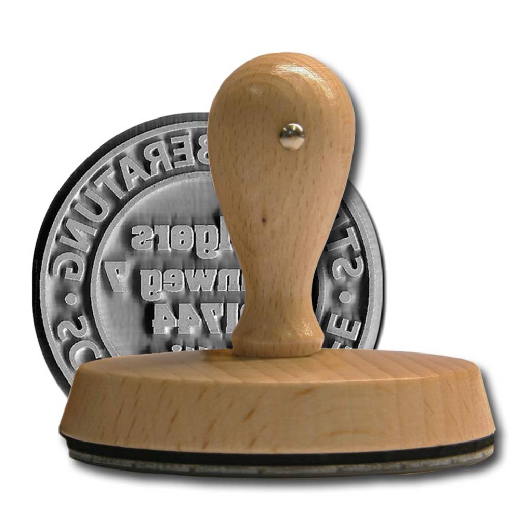 Timbro in legno rotondo d-100 mm