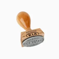 Timbro in legno 40x25 mm ovale
