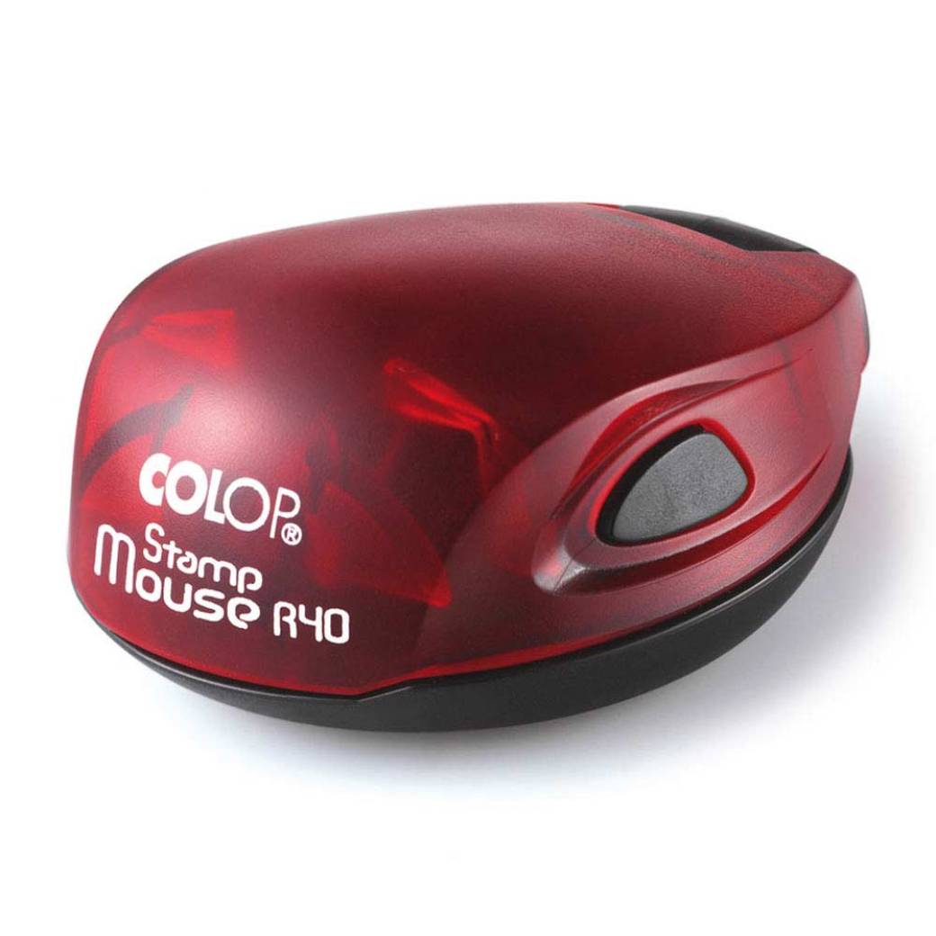 Tampon Colop Mouse 40 rond rouge - rubis