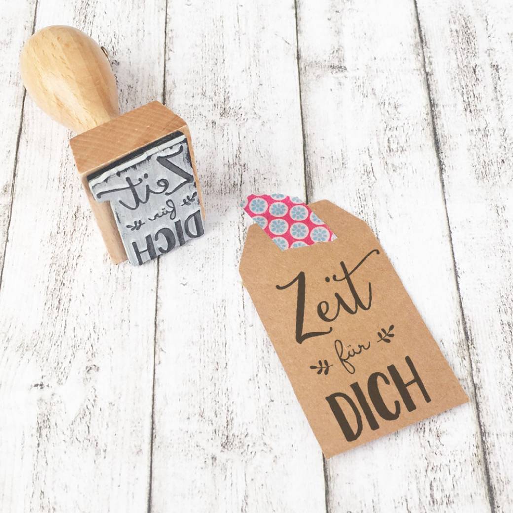 Holzstempel "Zeit für Dich"