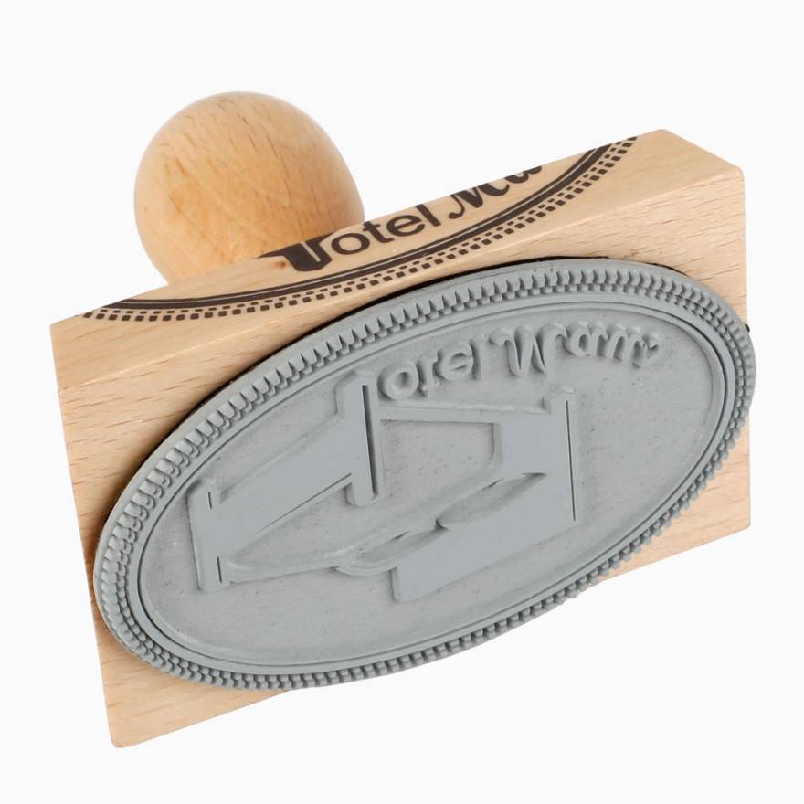 Tampon en bois 90x60 mm ovale