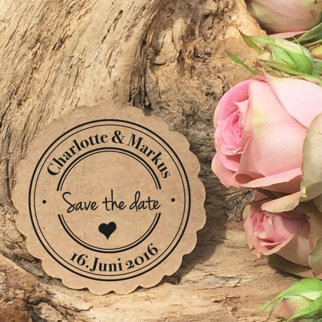 Tampon en bois Save the date1 Tampon en bois Save the date1