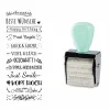 trodat® Creative Mini + Set d'Encre - Meilleurs Vœux (Vert Pastel)