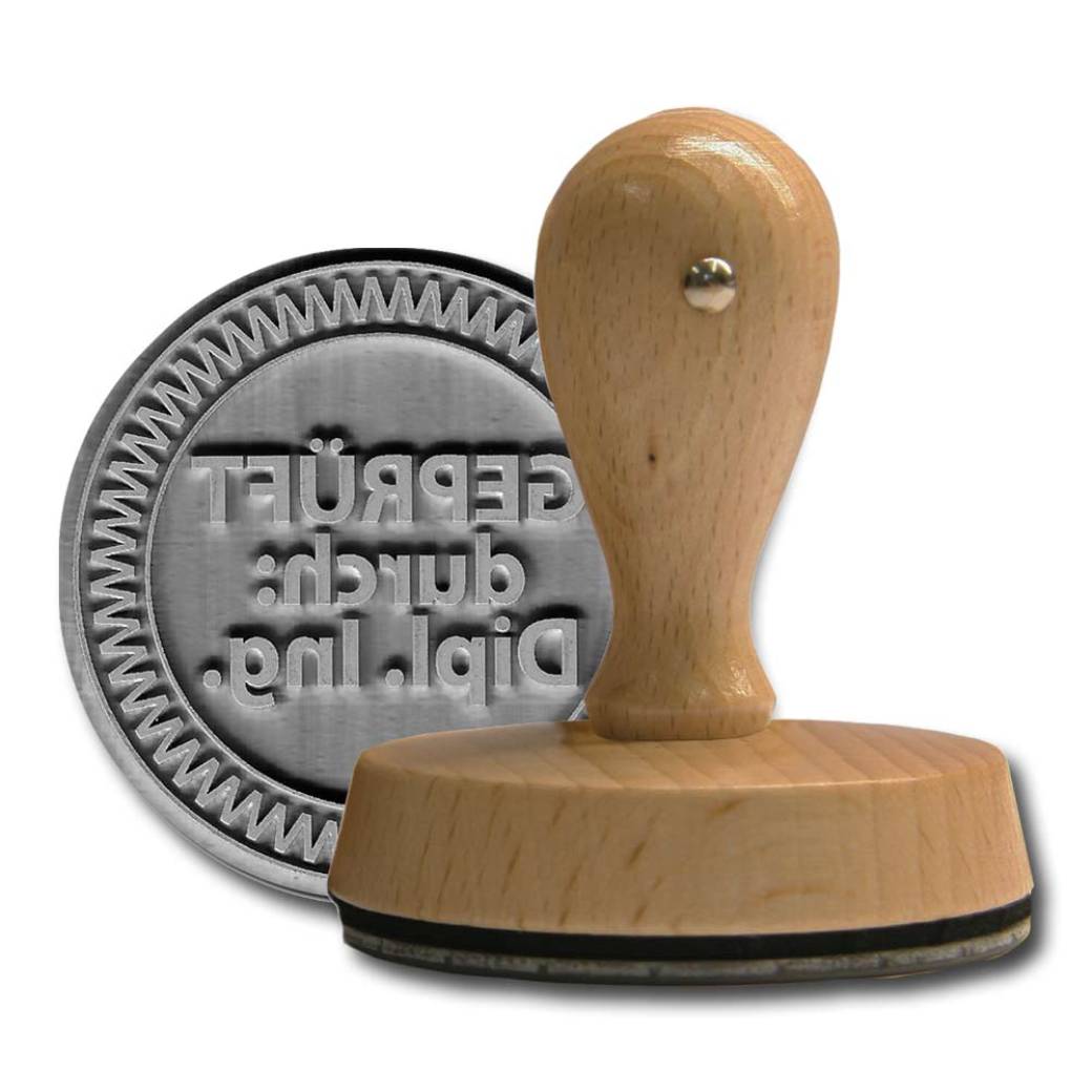 Runder Holzstempel mit einem Durchmesser von 70 mm Runder Holzstempel mit einem Durchmesser von 70 mm