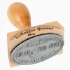 Tampon en bois 60x40 mm ovale Tampon en bois 60x40 mm ovale