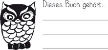 Eulenmotiv auf einem Holzstempel