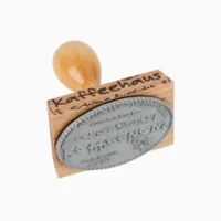 Timbro in legno 70x50 mm ovale