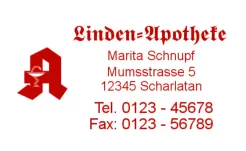 Entwurf eines Apothekenstempels