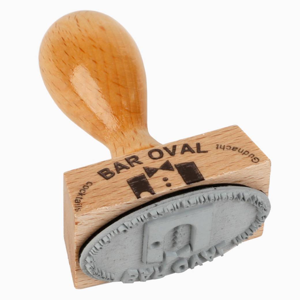 Timbro in legno 50x30 mm ovale Timbro in legno 50x30 mm ovale