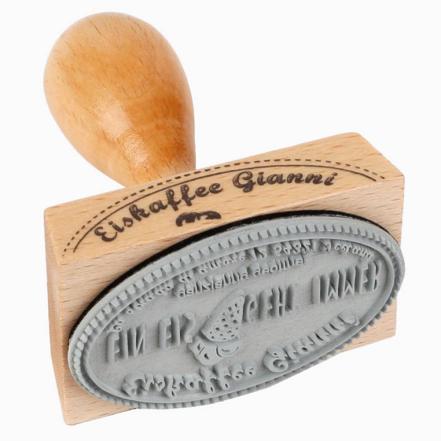 Tampon en bois 60x40 mm ovale Tampon en bois 60x40 mm ovale