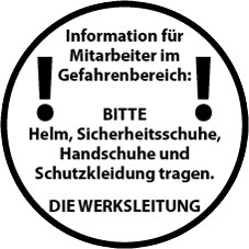 Runder Holzstempel mit einem Durchmesser von 80 mm und Design.