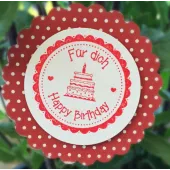 Tampon en bois Joyeux Anniversaire