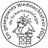 Runder Holzstempel für Weihnachten im Durchmesser von 50 mm mit einem bestimmten Muster.