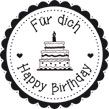 Anteprima timbro in legno Buon Compleanno