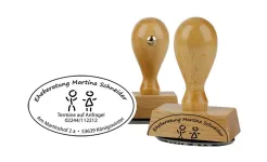 Timbro in legno ovale - Immagine